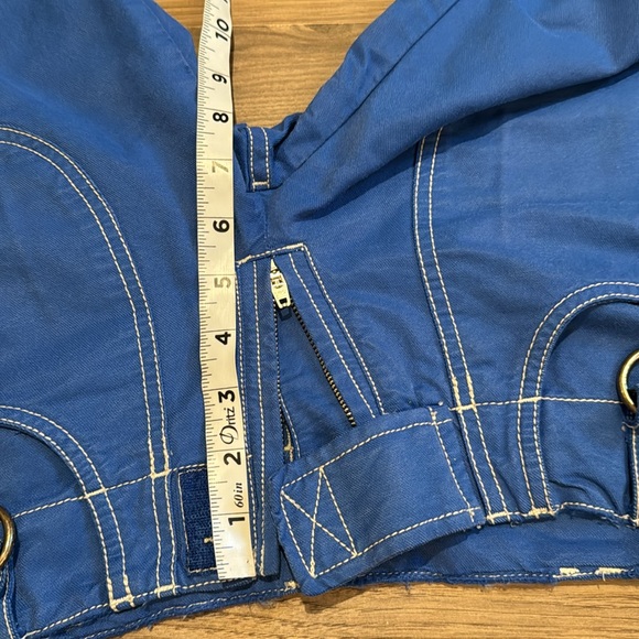 Miss Sixty Wide Leg Blue Stitching Details Zip Up Vintage Pants Waist 28” - Picture 12 of 14